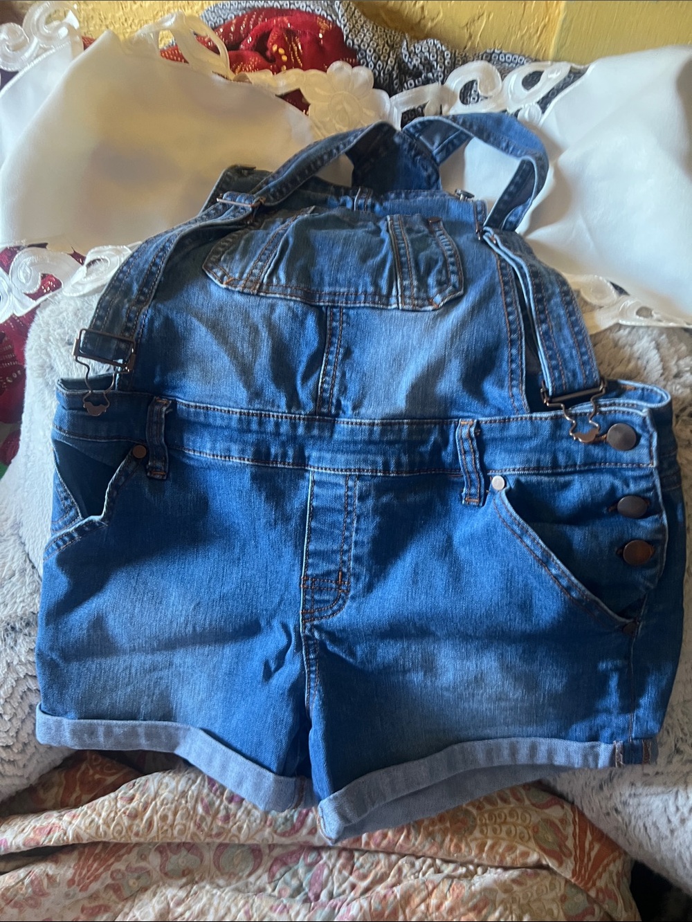 Denim Short Overalls - Blue my Love fire xs